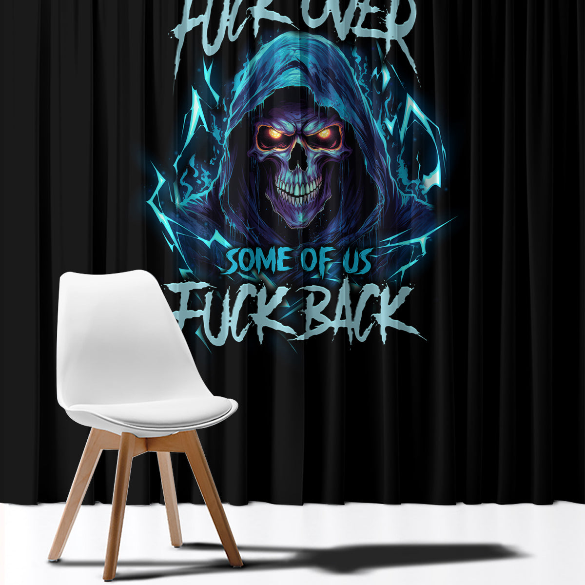 Be Careful Who You Fuck Over Soem Of Us Fuck Back Window Curtain - Wonder Print Shop