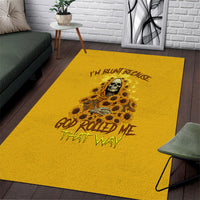 I'm Blunt Because God Rolled Me Sunflower Reaper Area Rug - Wonder Print Shop