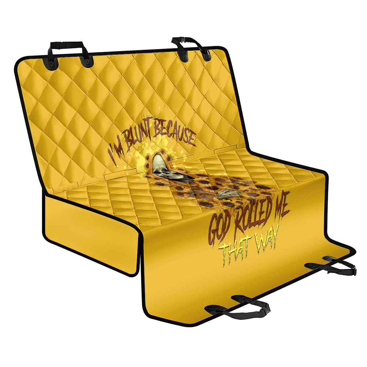 I'm Blunt Because God Rolled Me Sunflower Reaper Back Car Seat Cover - Wonder Print Shop