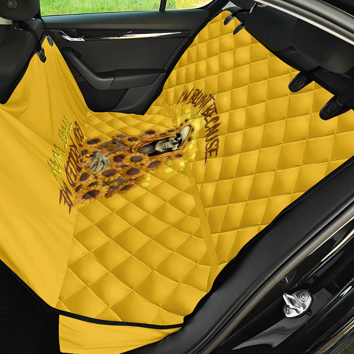 I'm Blunt Because God Rolled Me Sunflower Reaper Back Car Seat Cover - Wonder Print Shop