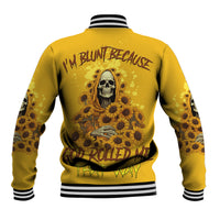 I'm Blunt Because God Rolled Me Sunflower Reaper Baseball Jacket - Wonder Print Shop