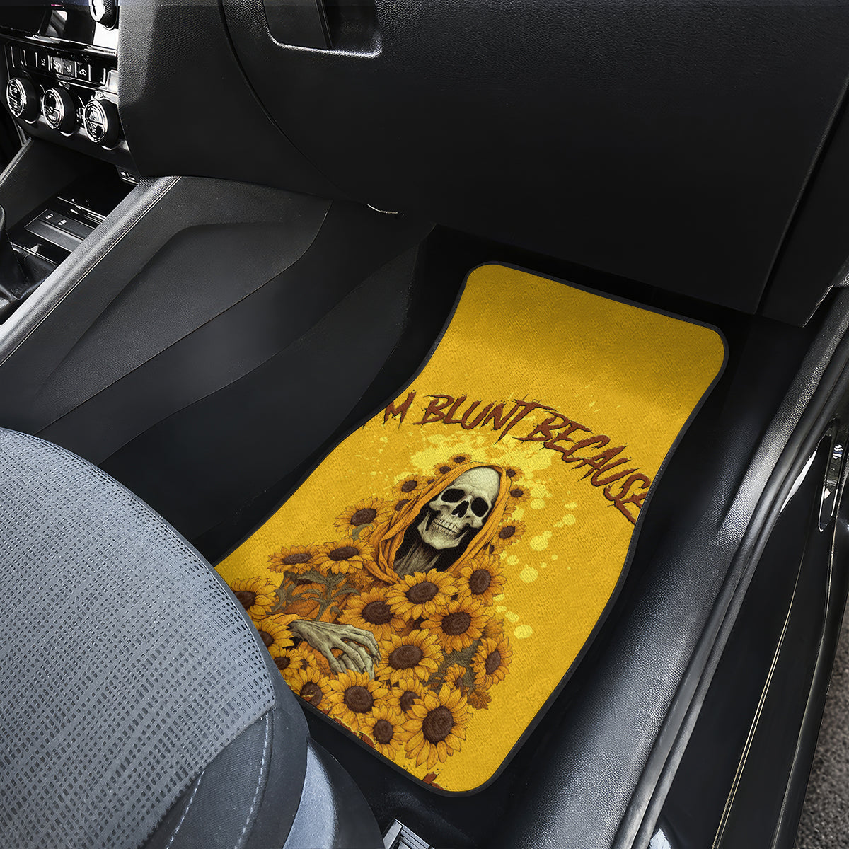 I'm Blunt Because God Rolled Me Sunflower Reaper Car Mats - Wonder Print Shop