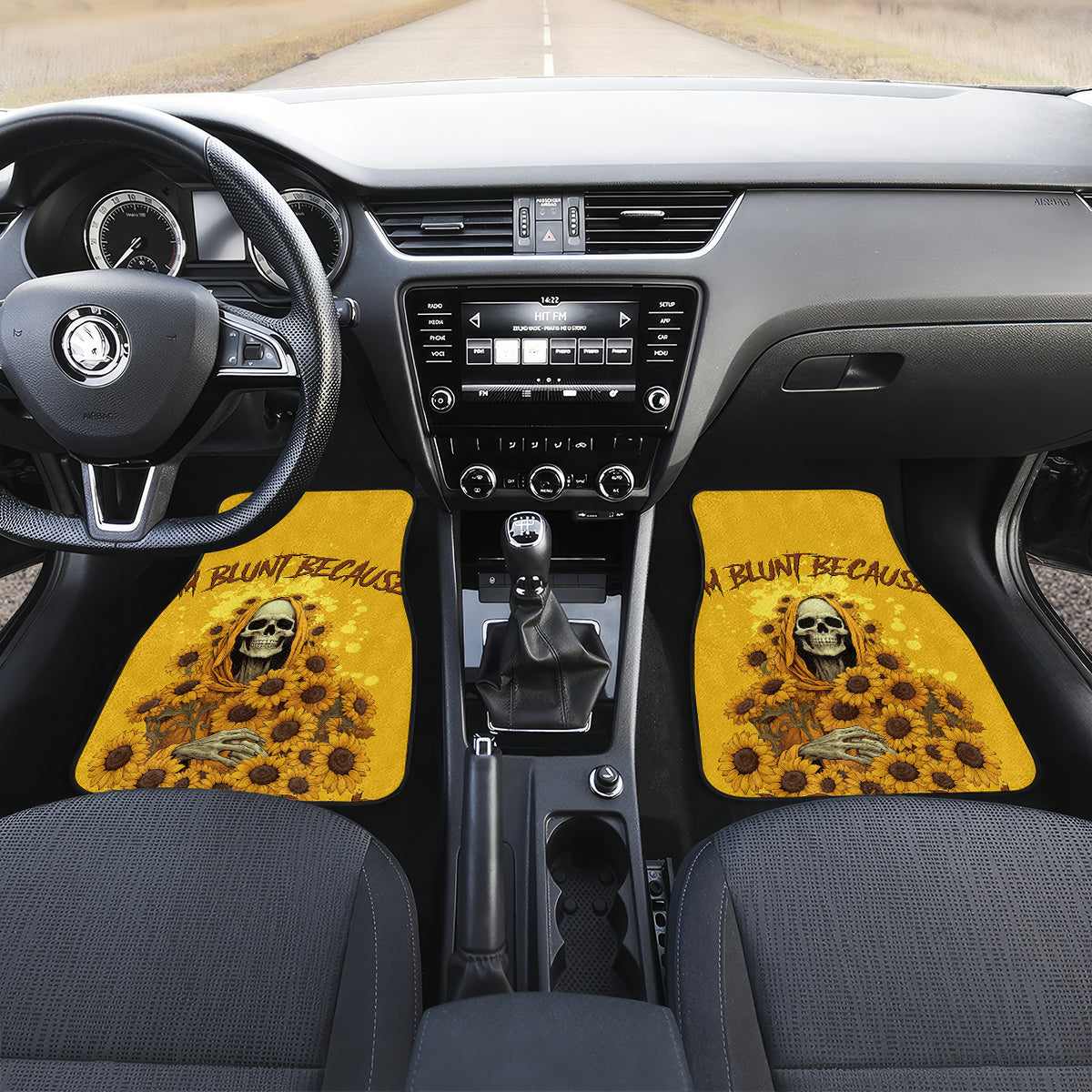 I'm Blunt Because God Rolled Me Sunflower Reaper Car Mats - Wonder Print Shop