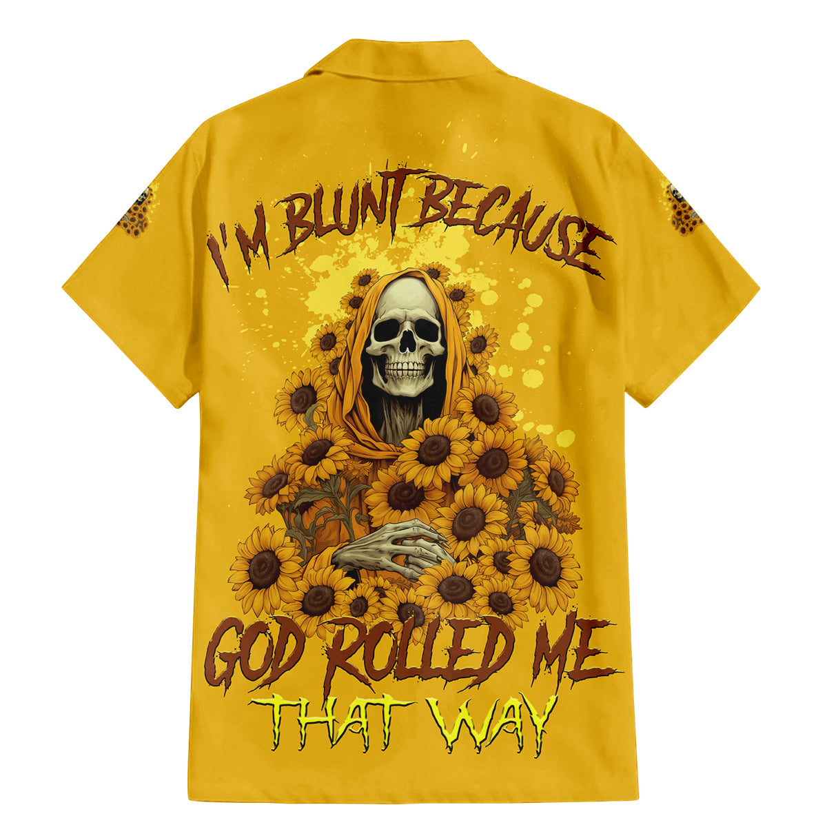 I'm Blunt Because God Rolled Me Sunflower Reaper Family Matching Mermaid Dress and Hawaiian Shirt - Wonder Print Shop