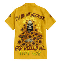 I'm Blunt Because God Rolled Me Sunflower Reaper Family Matching Mermaid Dress and Hawaiian Shirt - Wonder Print Shop