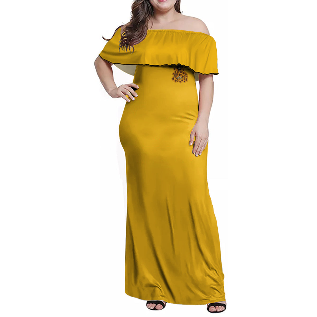 I'm Blunt Because God Rolled Me Sunflower Reaper Family Matching Off Shoulder Maxi Dress and Hawaiian Shirt - Wonder Print Shop