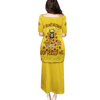 I'm Blunt Because God Rolled Me Sunflower Reaper Family Matching Puletasi Dress and Hawaiian Shirt - Wonder Print Shop