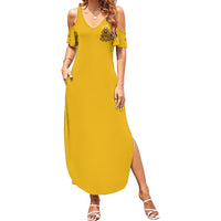 I'm Blunt Because God Rolled Me Sunflower Reaper Family Matching Summer Maxi Dress and Hawaiian Shirt - Wonder Print Shop