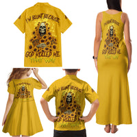 I'm Blunt Because God Rolled Me Sunflower Reaper Family Matching Tank Maxi Dress and Hawaiian Shirt - Wonder Print Shop