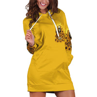 I'm Blunt Because God Rolled Me Sunflower Reaper Hoodie Dress - Wonder Print Shop