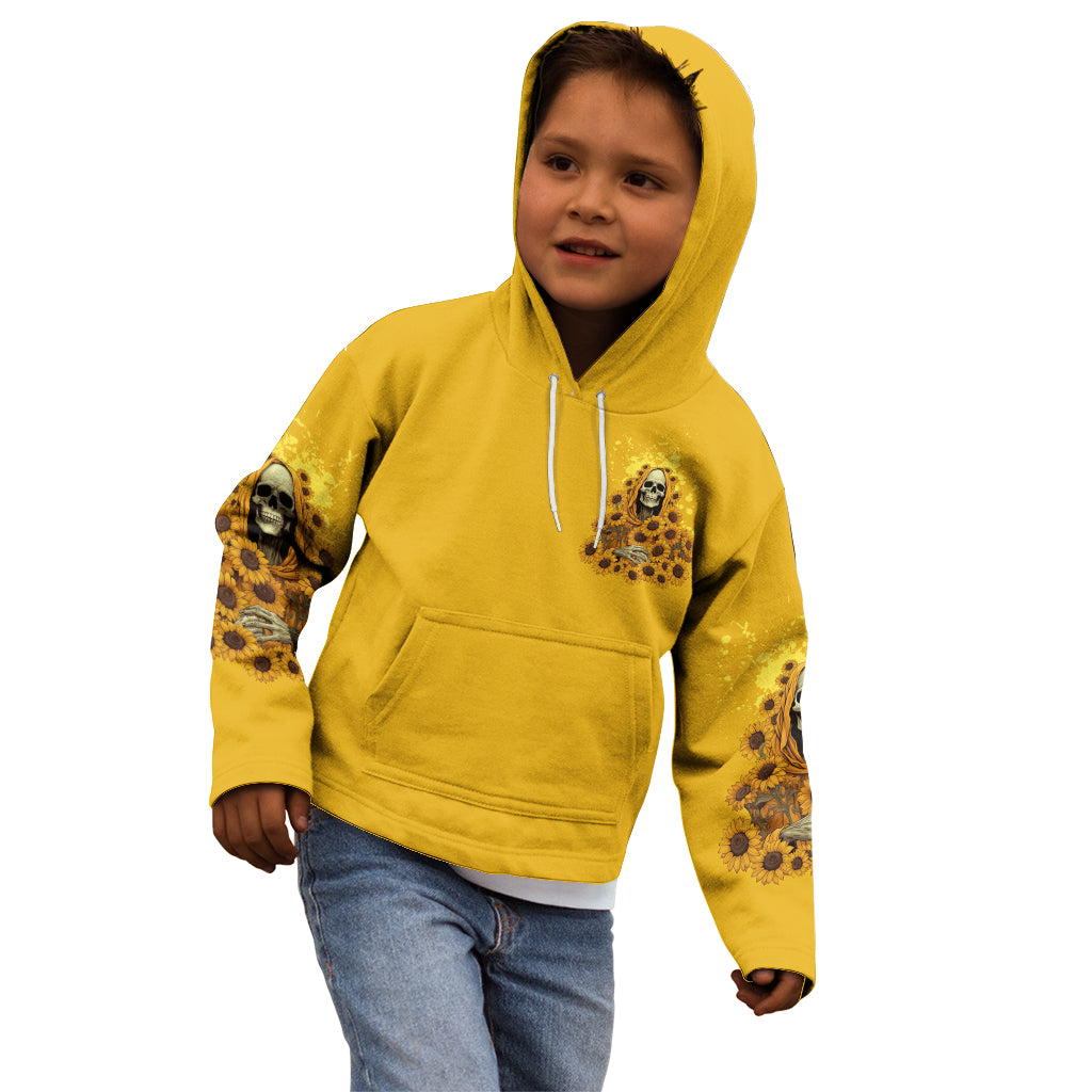 I'm Blunt Because God Rolled Me Sunflower Reaper Kid Hoodie - Wonder Print Shop