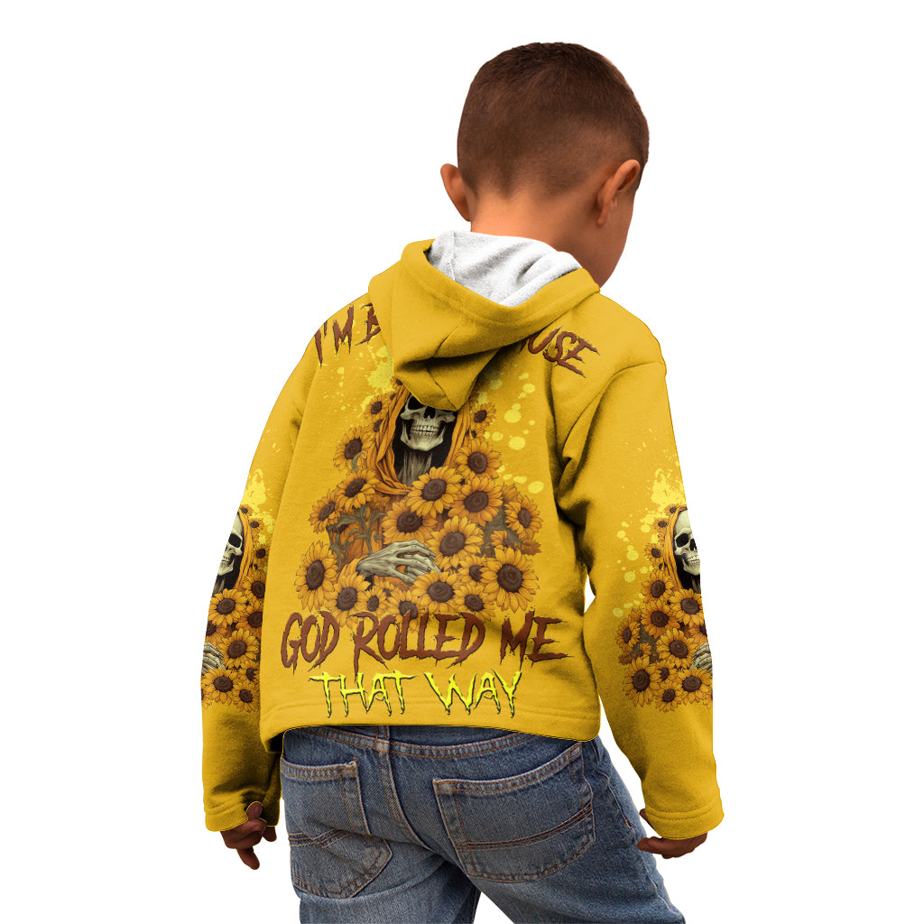 I'm Blunt Because God Rolled Me Sunflower Reaper Kid Hoodie - Wonder Print Shop
