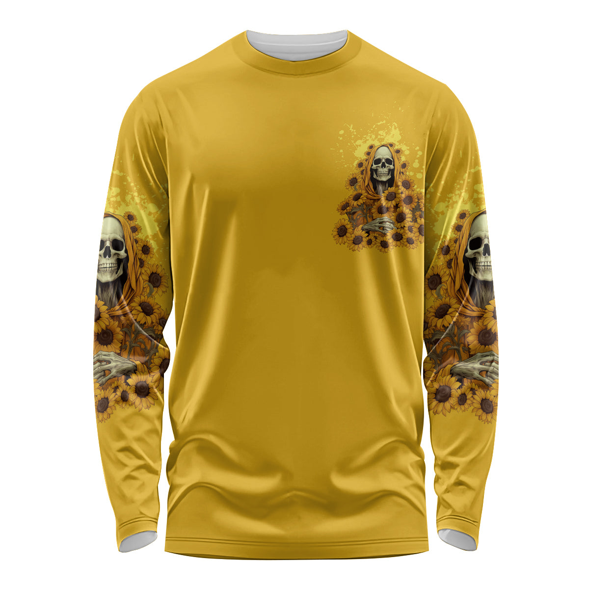 I'm Blunt Because God Rolled Me Sunflower Reaper Long Sleeve Shirt - Wonder Print Shop