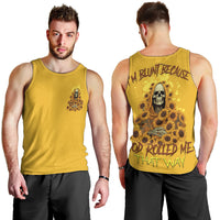 I'm Blunt Because God Rolled Me Sunflower Reaper Men Tank Top - Wonder Print Shop