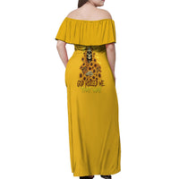 I'm Blunt Because God Rolled Me Sunflower Reaper Off Shoulder Maxi Dress - Wonder Print Shop