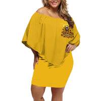 I'm Blunt Because God Rolled Me Sunflower Reaper Off Shoulder Short Dress - Wonder Print Shop