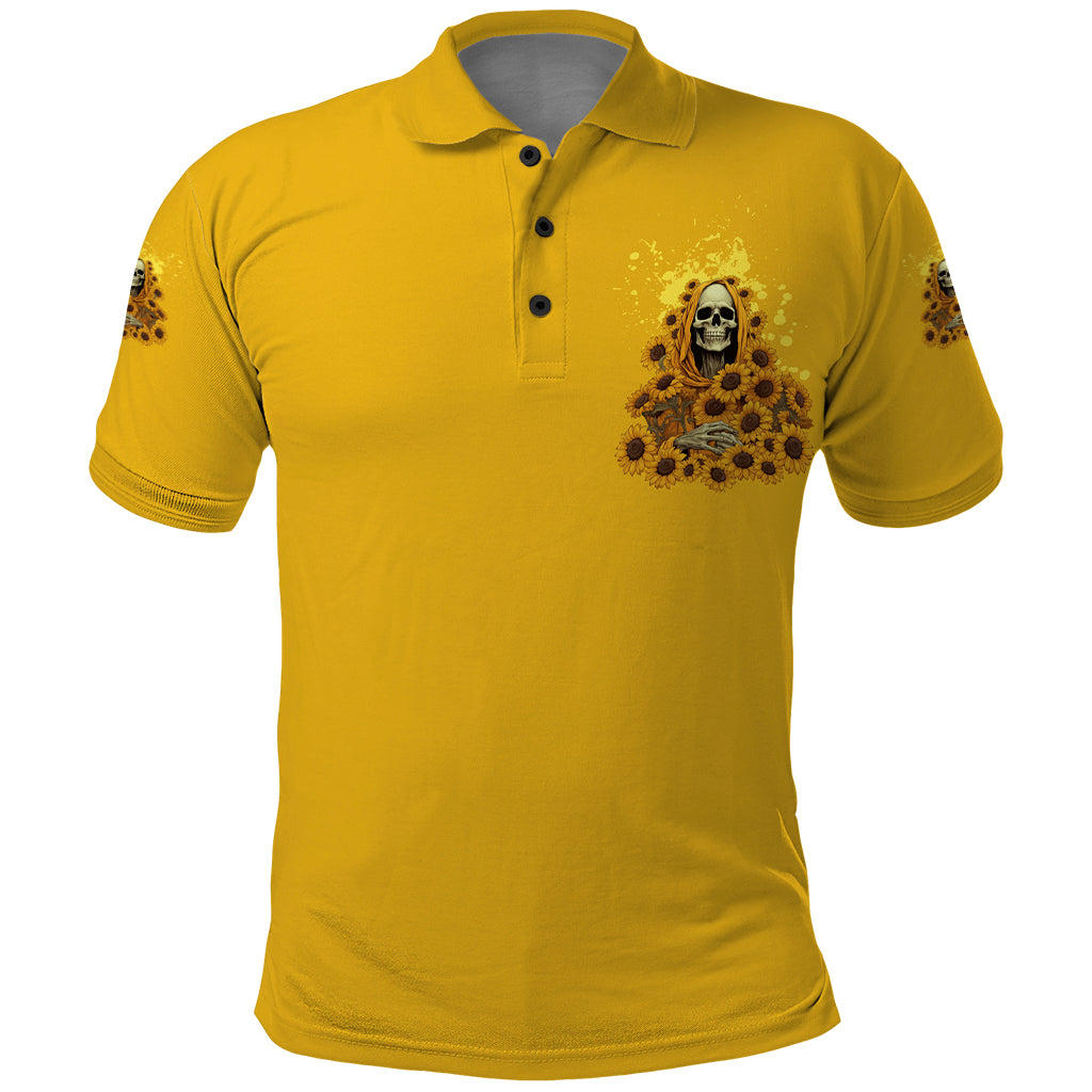 I'm Blunt Because God Rolled Me Sunflower Reaper Polo Shirt - Wonder Print Shop