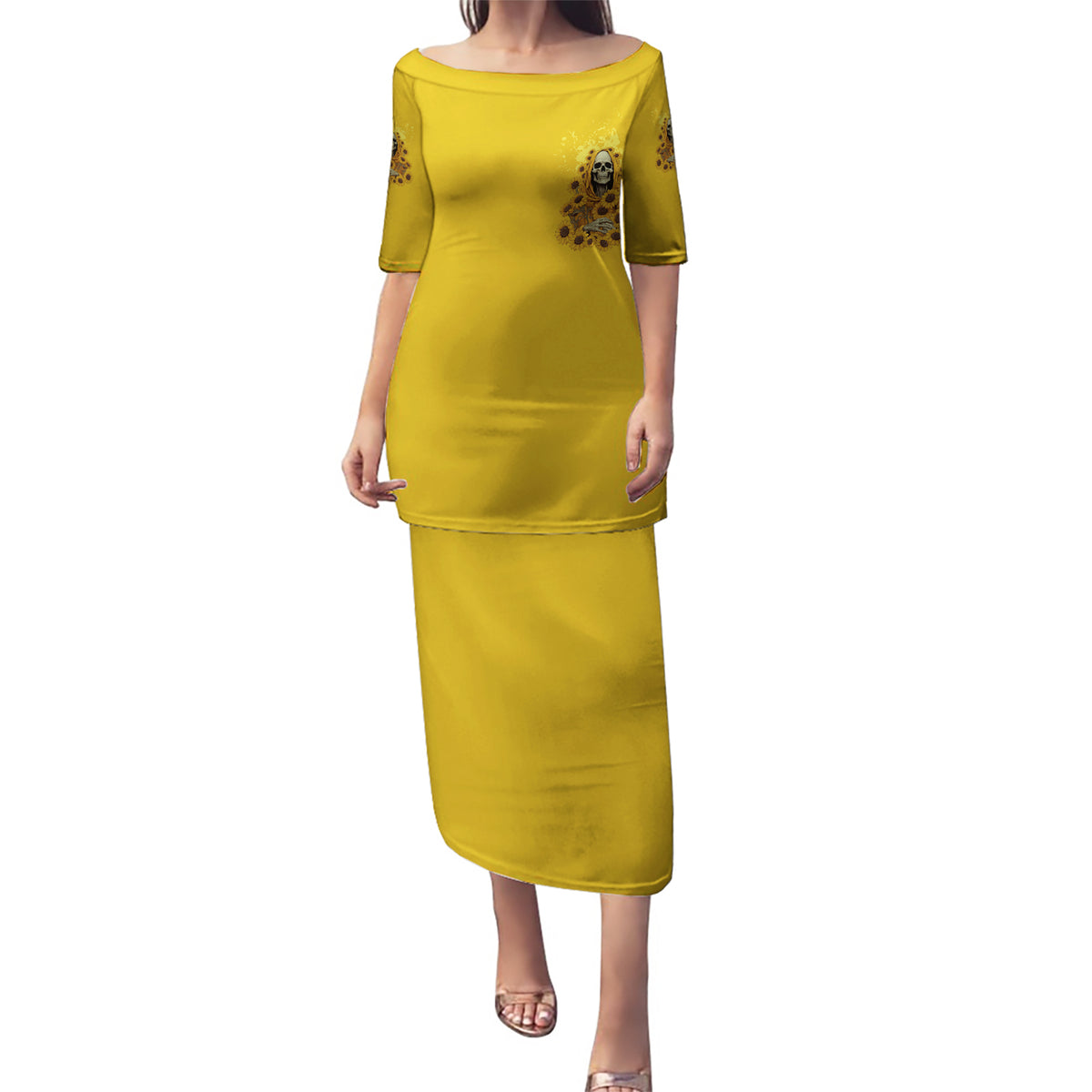 I'm Blunt Because God Rolled Me Sunflower Reaper Puletasi - Wonder Print Shop