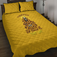I'm Blunt Because God Rolled Me Sunflower Reaper Quilt Bed Set - Wonder Print Shop