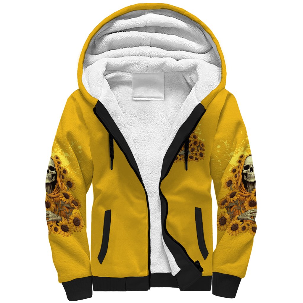 I'm Blunt Because God Rolled Me Sunflower Reaper Sherpa Hoodie - Wonder Print Shop