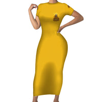 I'm Blunt Because God Rolled Me Sunflower Reaper Short Sleeve Bodycon Dress - Wonder Print Shop