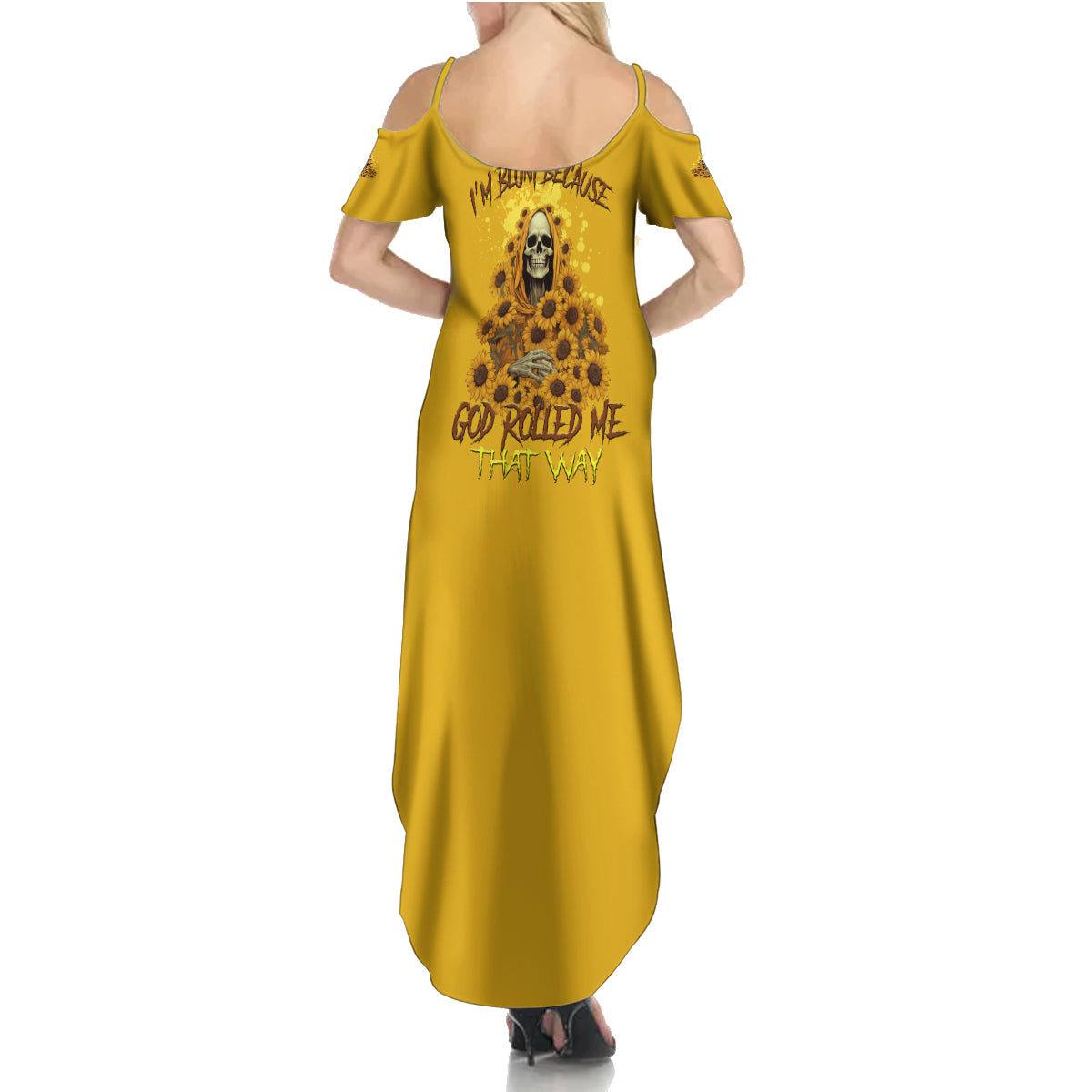 I'm Blunt Because God Rolled Me Sunflower Reaper Summer Maxi Dress - Wonder Print Shop