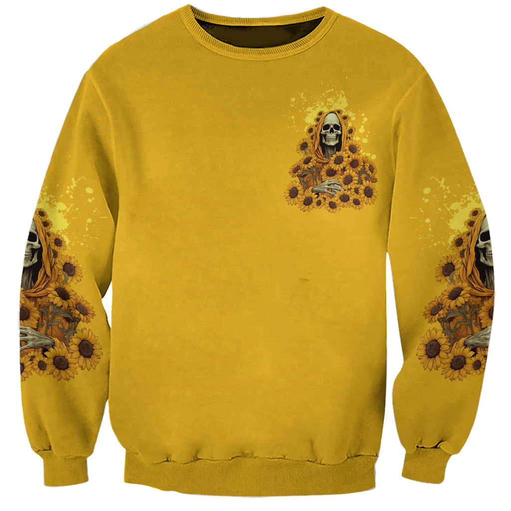 I'm Blunt Because God Rolled Me Sunflower Reaper Sweatshirt - Wonder Print Shop