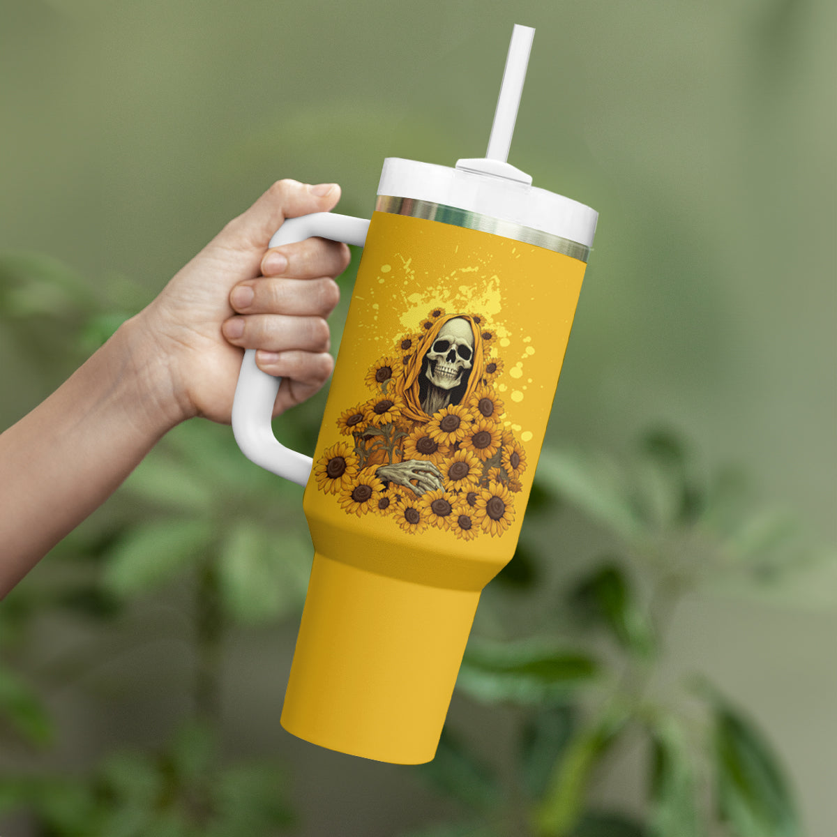 I'm Blunt Because God Rolled Me Sunflower Reaper Tumbler With Handle - Wonder Print Shop
