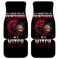 In A World Full Of Princesses Be A Witch Rose Skull Car Mats - Wonder Print Shop