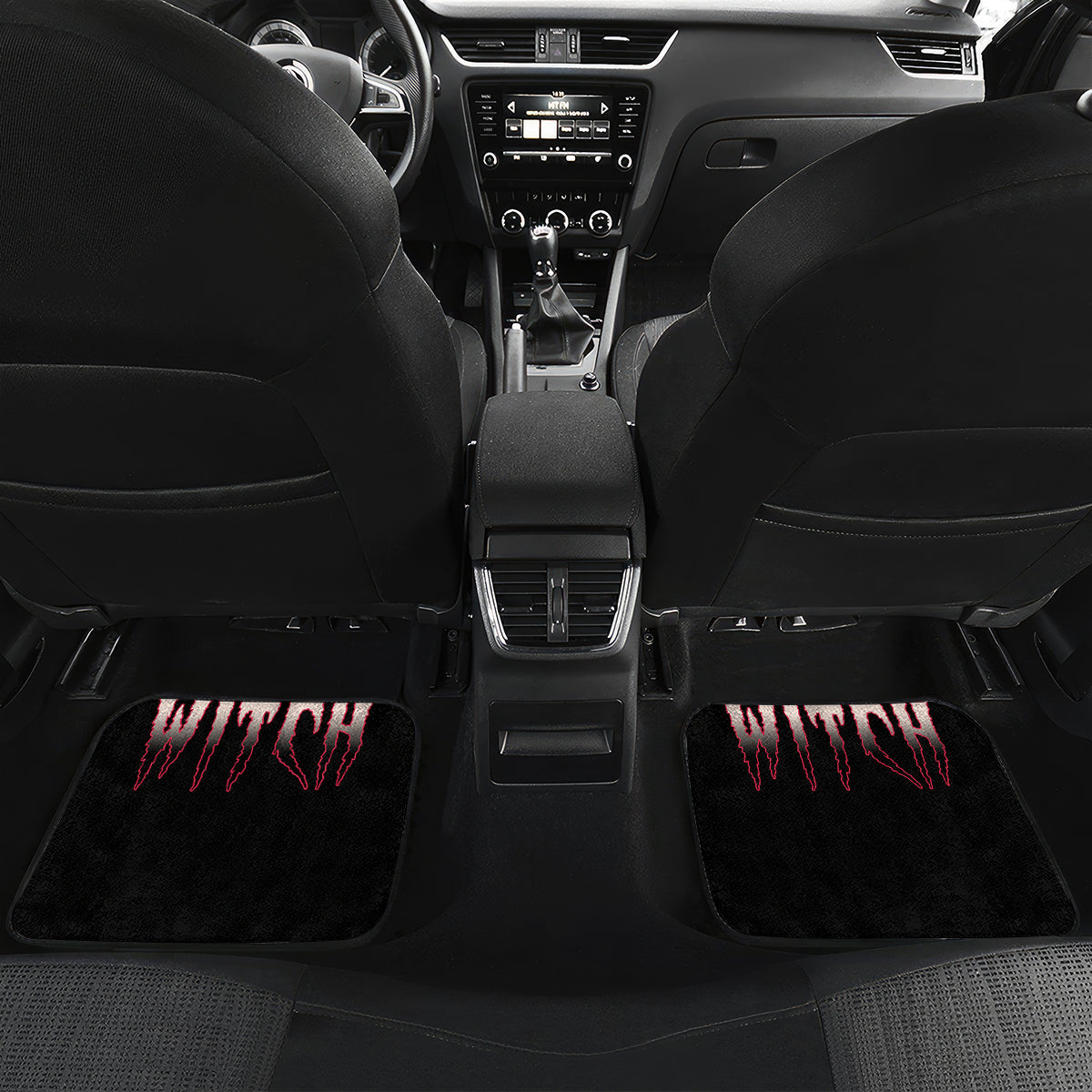 In A World Full Of Princesses Be A Witch Rose Skull Car Mats - Wonder Print Shop
