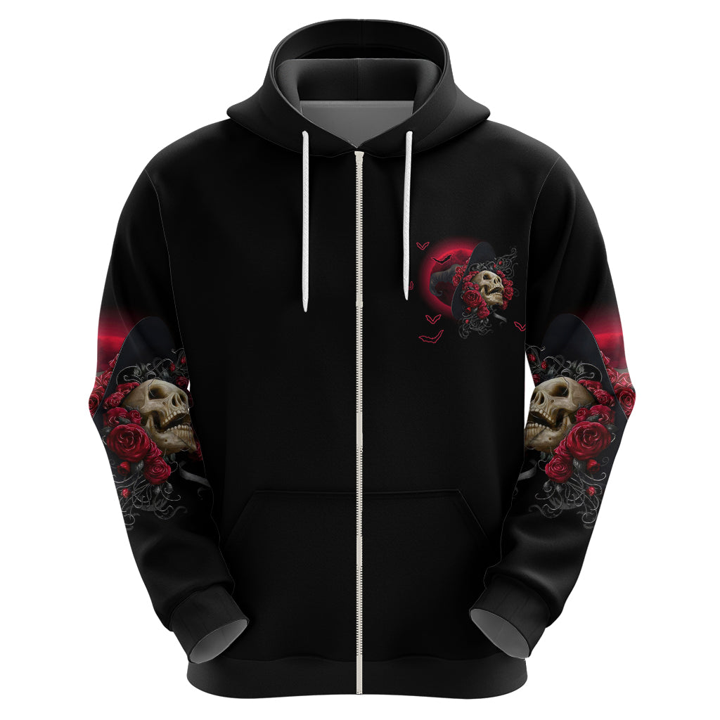 In A World Full Of Princesses Be A Witch Rose Skull Hoodie - Wonder Print Shop
