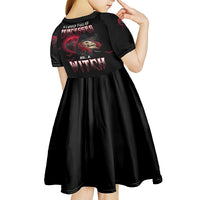 In A World Full Of Princesses Be A Witch Rose Skull Kid Short Sleeve Dress - Wonder Print Shop