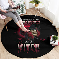 in-a-world-full-of-princesses-be-a-witch-rose-skull-round-carpet