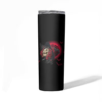 In A World Full Of Princesses Be A Witch Rose Skull Skinny Tumbler - Wonder Print Shop