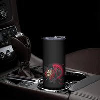 In A World Full Of Princesses Be A Witch Rose Skull Skinny Tumbler - Wonder Print Shop