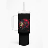 In A World Full Of Princesses Be A Witch Rose Skull Tumbler With Handle - Wonder Print Shop