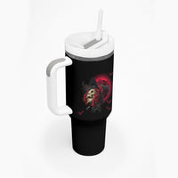 In A World Full Of Princesses Be A Witch Rose Skull Tumbler With Handle - Wonder Print Shop