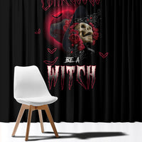 In A World Full Of Princesses Be A Witch Rose Skull Window Curtain - Wonder Print Shop
