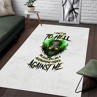 I Can't Go To Hell Fire Eyes Skull Area Rug - Wonder Print Shop