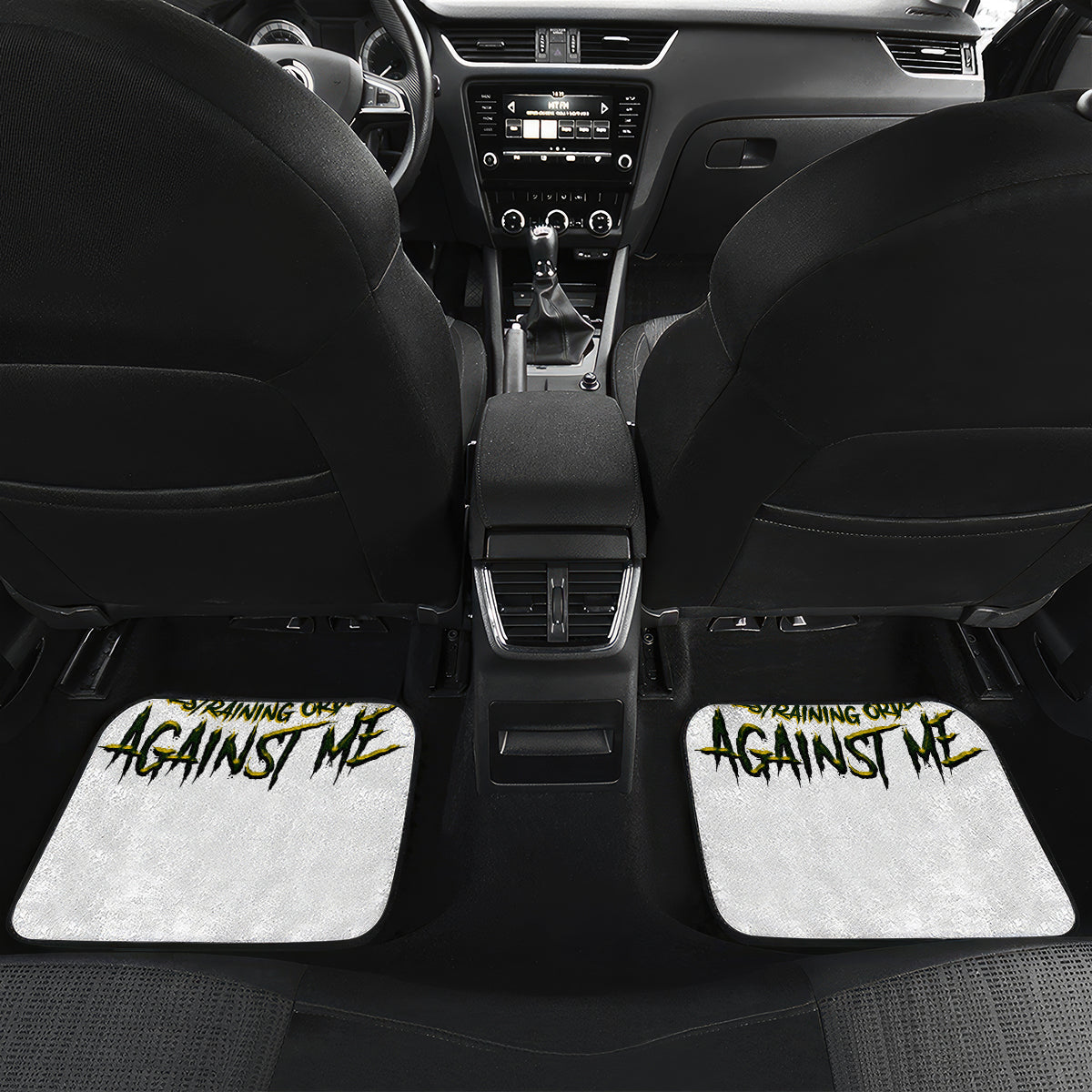 I Can't Go To Hell Fire Eyes Skull Car Mats - Wonder Print Shop