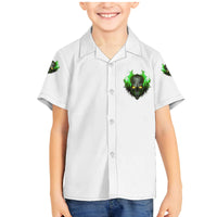 I Can't Go To Hell Fire Eyes Skull Family Matching Mermaid Dress and Hawaiian Shirt - Wonder Print Shop