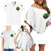 I Can't Go To Hell Fire Eyes Skull Family Matching Off Shoulder Short Dress and Hawaiian Shirt - Wonder Print Shop