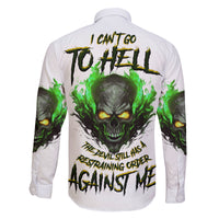 I Can't Go To Hell Fire Eyes Skull Family Matching Puletasi Dress and Hawaiian Shirt - Wonder Print Shop