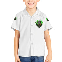 I Can't Go To Hell Fire Eyes Skull Family Matching Puletasi Dress and Hawaiian Shirt - Wonder Print Shop