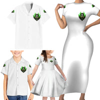 I Can't Go To Hell Fire Eyes Skull Family Matching Short Sleeve Bodycon Dress and Hawaiian Shirt - Wonder Print Shop