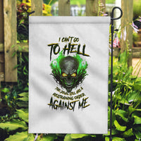 I Can't Go To Hell Fire Eyes Skull Garden Flag - Wonder Print Shop