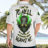 I Can't Go To Hell Fire Eyes Skull Hawaiian Shirt - Wonder Print Shop