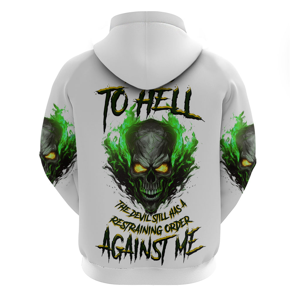 I Can't Go To Hell Fire Eyes Skull Hoodie - Wonder Print Shop