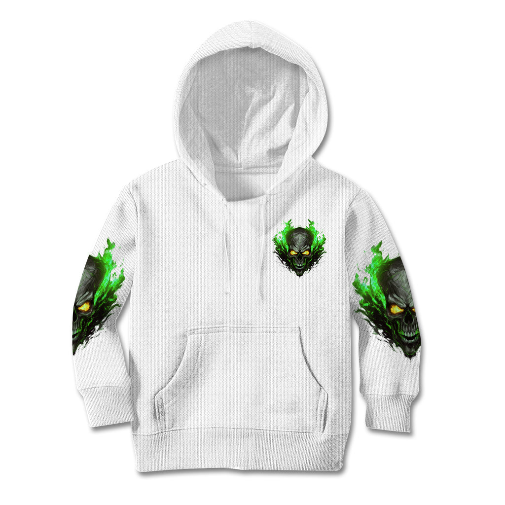 I Can't Go To Hell Fire Eyes Skull Kid Hoodie - Wonder Print Shop