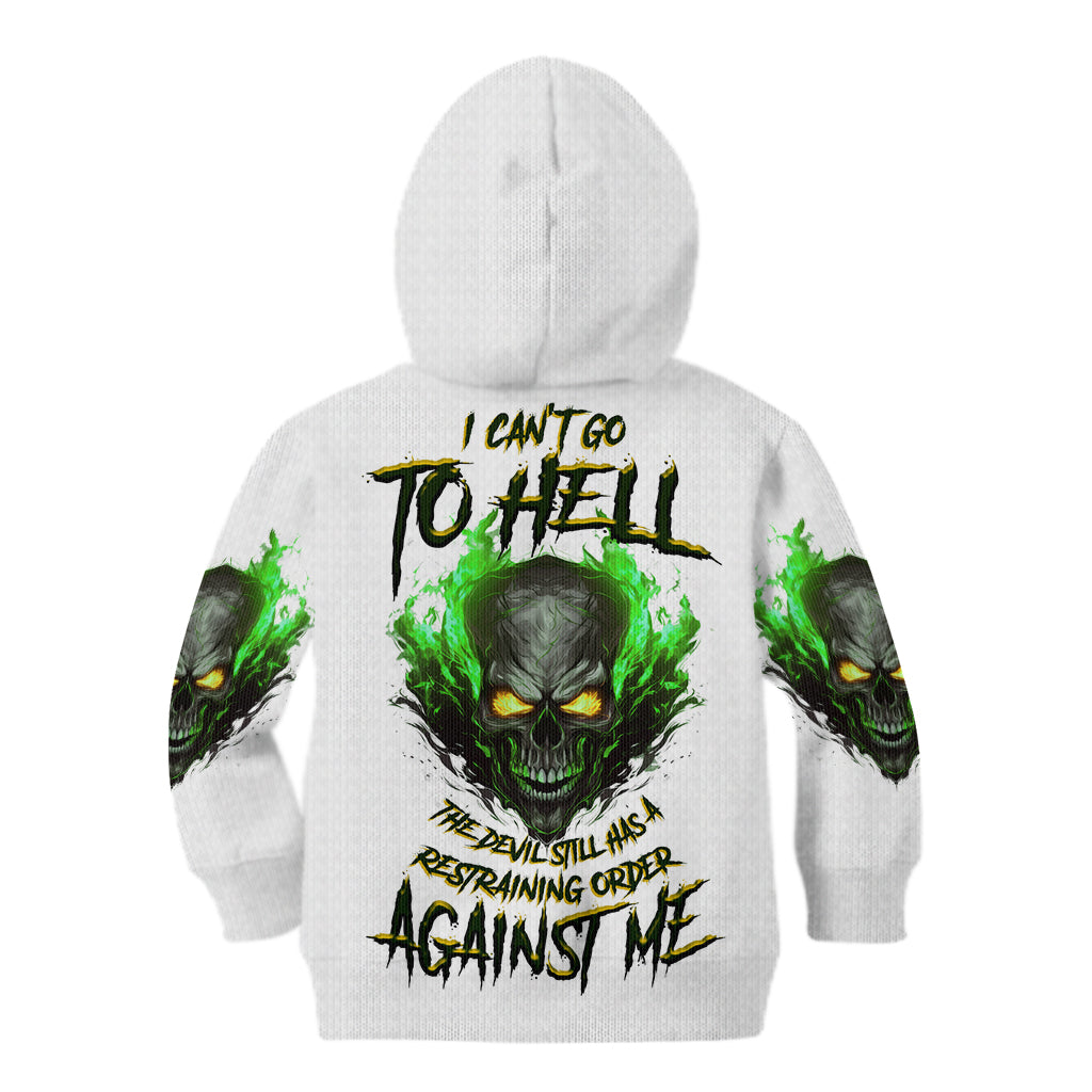 I Can't Go To Hell Fire Eyes Skull Kid Hoodie - Wonder Print Shop